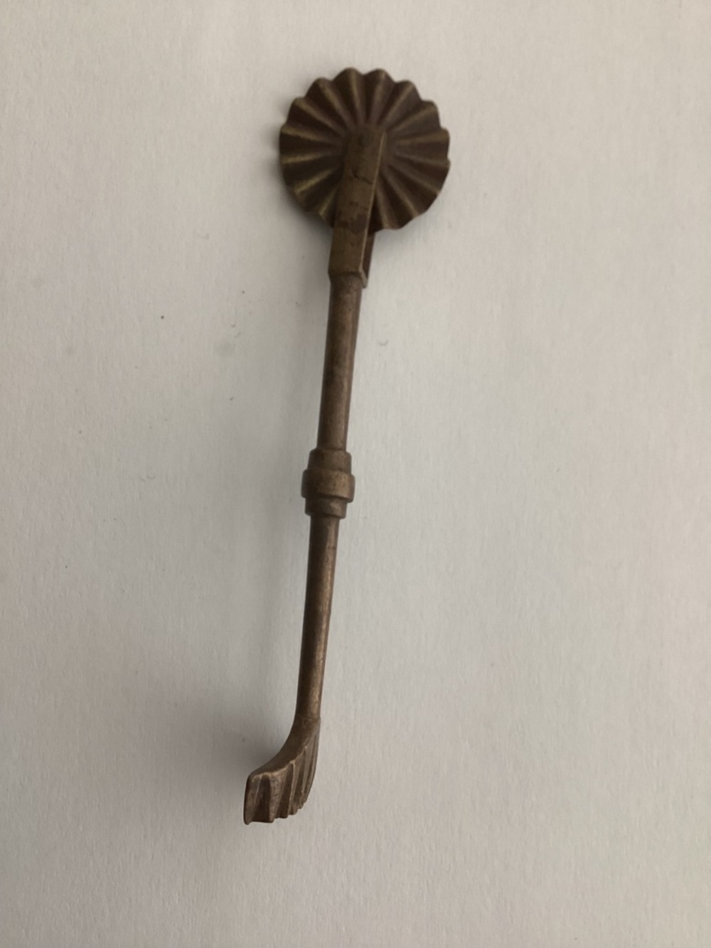 Antique Brass pie crisper, pastry jagged or dough spur. Late 19th Century